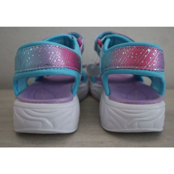 Skechers Youth Girls' Sz 11 Purple Multi Unicorn Dreams Light Up Sandals - Picture 3 of 9